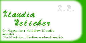 klaudia melicher business card